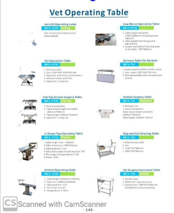 Vet Operating Table